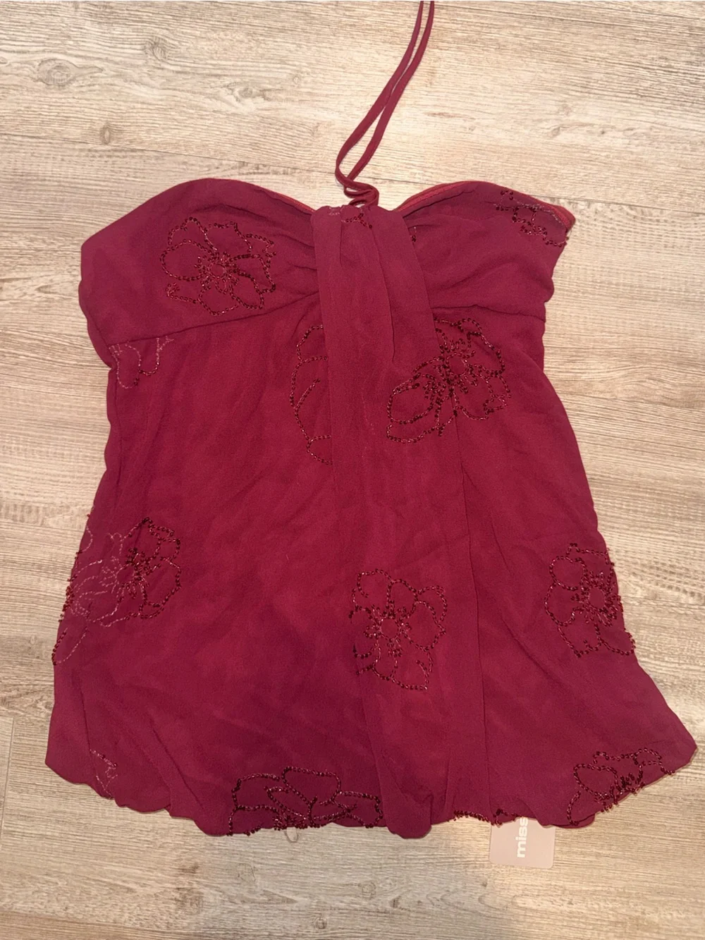 Missguided Sequin Embellished Halter Bodycon Mini Dress